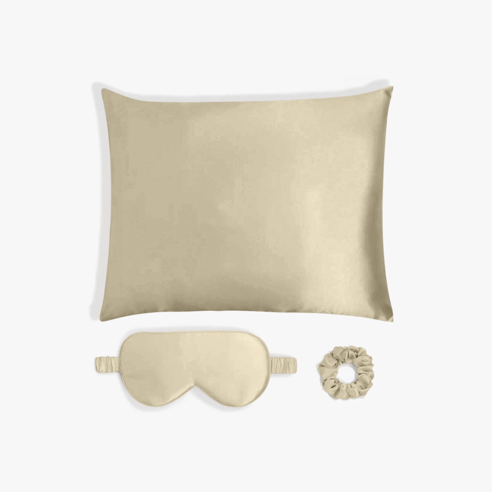 Sleeptime Slaapset - Kussensloop + Slaapmasker + scrunchie + Curler - Goud