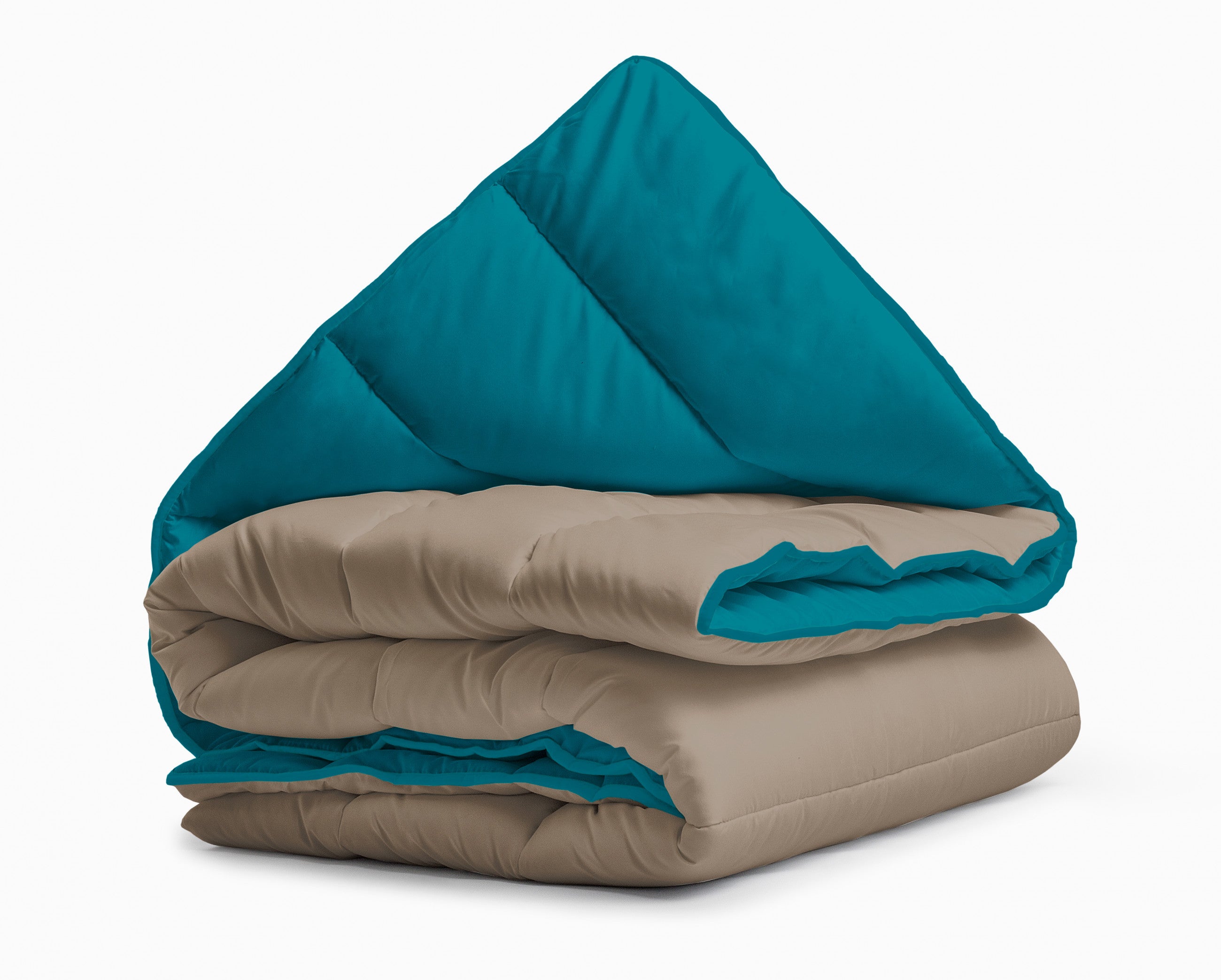 Sleeptime Dekbed en Overtrek in 1 - Blauw/Taupe